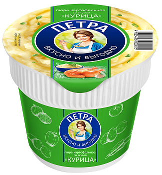 Пюре картофельное б/п ПЕТРА  со вкусом курицы 35г стакан 