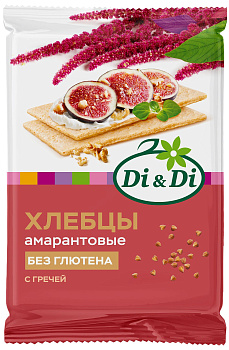 Хлебцы DI&DI Амарантовые с топинамбуром и гречей без глютена 100г