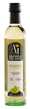 Уксус ANDREA MILANO винный белый 6% 250 мл