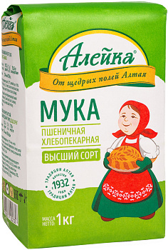 Мука АЛЕЙКА пшеничная в/с 1кг 