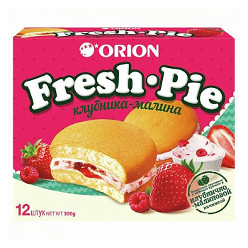 Пирожное ORION Fresh Pie Клубника-малина  12шт 300г