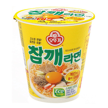 Лапша б/п OTTOGI Sesame ramen со вкусом говядины и кунжута 65г Корея