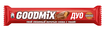 Батончик GOODMIX OriginalДуо с  хрустящей вафлей 40г
