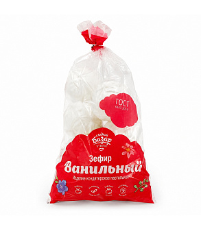 Зефир СЛАДКИЙ БАЗАР ванильный 500г