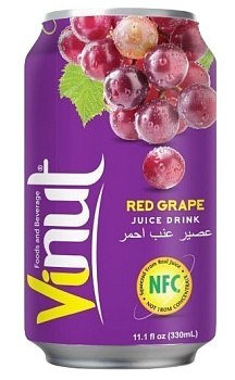 Напиток VINUT со вкусом красного винограда 0,33мл ж/б Вьетнам