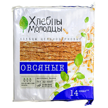 Хлебцы-МОЛОДЦЫ пшенично-овсяные 100г