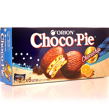Пирожное ORION Чокопай  Chocoсhi Orange 6шт 180г