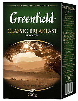 Чай GREENFIELD Classik Breakfast к/лист 200г
