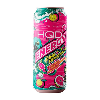 Напиток энергетический HQD ENERGY PINK LEMONADE 0,45л ж/б