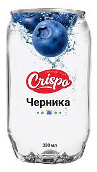 Напиток газированный Crispo со вкусом Черники 0,33л ж/б