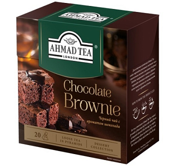 Чай AHMAD TEA Шоколадный Брауни (20пак*1,8г) пирам