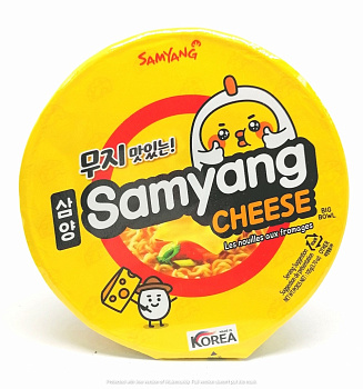 Лапша б/п Samyang Cheese big bowl со вкусом сыра 105г