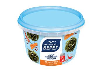 Салат из морской капусты БАЛТИЙСКИЙ БЕРЕГ По-Корейски 250г