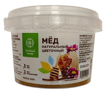 Мед  ЗЕЛЁНЫЙ БАЗАР натуральный Разнотравье 300г