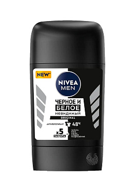 Антиперспирант стик Nivea Men Черн.и Бел.Невидимый 50мл