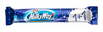 Батончик шоколадный Milky Way 1+1 52г
