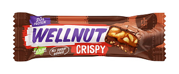 Батончик Wellnut протеиновый в глазури Арахис-карамель 45г