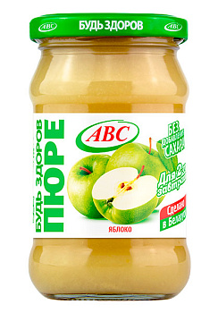 Пюре АВС яблочное 280г с/б