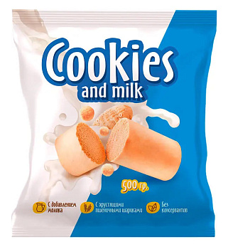 Печенье ЯШКИНО Cookies and milk 500г