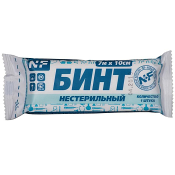Бинт медицинский нестер 7x10 1*10