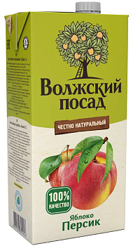 Нектар ВОЛЖСКИЙ ПОСАД Яблочно-персиковый 2л т/п