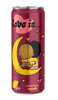 Напиток газированный LOVE IS со вкусом Вишни и лимона 330мл ж/б