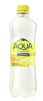Вода питьевая AQUA MINERALE с соком лимона 0,5л п/б