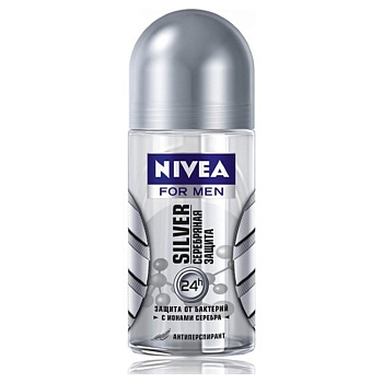 Дезодорант-ролик муж.NIVEA Серебряная защита Silver 50мл