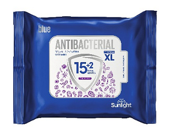 Салфетки влажные SUNLIGHT XL Antibacterial 17 шт