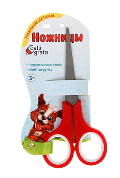 Ножницы 13,5см (+-0,5см) пластик ручки Тропик МИКС CALLIGRATA 1293686