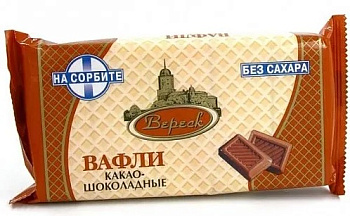 Вафли ВЕРЕСК Невские на сорбите какао-шоколадные 105г