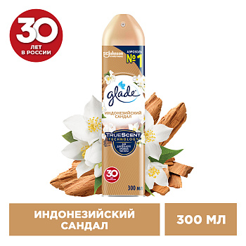 Освежитель воздуха GLADE Индонезийский Сандал 300мл