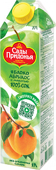 Сок САДЫ ПРИДОНЬЯ яблоко/абрикос 1л т/п