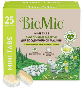 Таблетки д/ПММ BioMio Бергамот и Юдзу 10г/25таб