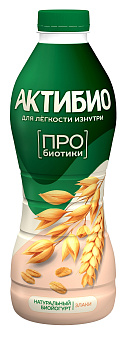 Биойогурт АктиБио питьевой злаки 1,6% 870г без ЗМЖ