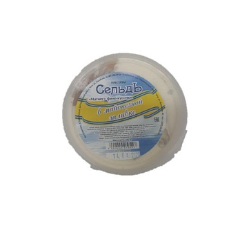 Сельдь филе-кусочки в майонезной заливке 100г ИП Хабаров