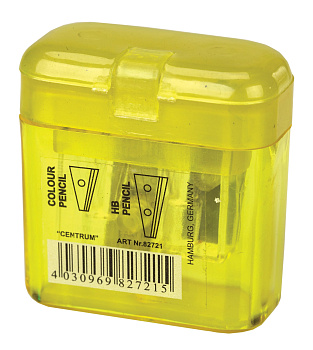 Точилка CENTRUM с контейнером двойная пластиковая 82721