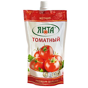 Соус-кетчуп ЯНТА Томатный 300г*24 дой-пак