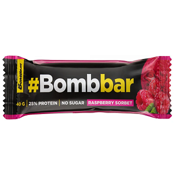 Батончик BOMBBAR Малиновый сорбет 40г