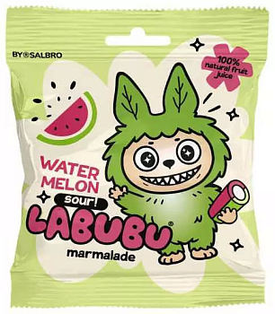 Мармелад LABUBU PACK кусочки карандаш арбуз кислый 45г