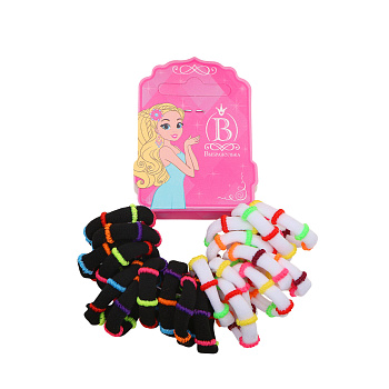 Резинка д/волос "Махрушка" набор 20шт цветной обруч 3000170