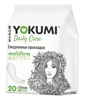 Прокладки ежедневные YOKUMI Daily care Multiform 20шт