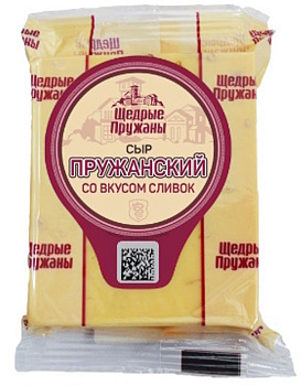Сыр Сливочный 50% ТМ Щедрые Пружаны 200г