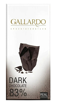 Шоколад Gallardo горький 83% 80г
