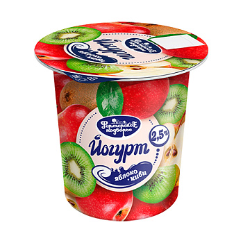 Йогурт ФП Яблоко-киви 2,5% 320г стакан Продукт без ЗМЖ