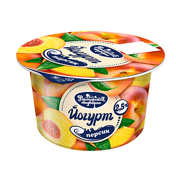 Йогурт ФП Персик 2,5% 180г стакан Продукт без ЗМЖ