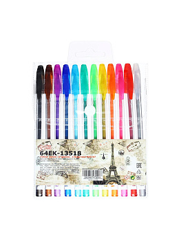 Набор гелевых ручек 12цв металлик 546747