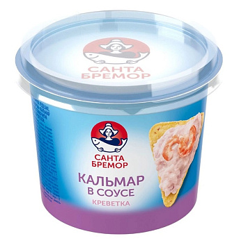 Паста РУССКОЕ МОРЕ кальмар в сливочном соусе с креветкой 150г