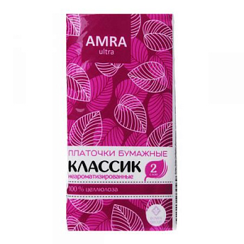 Платочки бумажные Amra 2слойные 10шт в ассортименте 