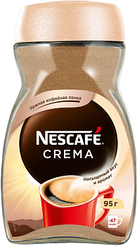 Кофе NESCAFE CREMA растворимый 95г ст/б